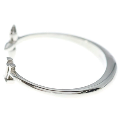 Louis Vuitton Signature Bracelet Open Bangle Strass Palladium Metal Silver — view 4