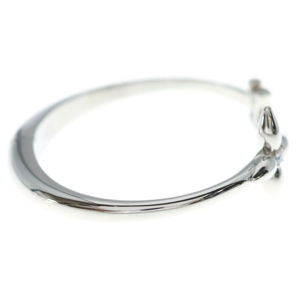 Louis Vuitton Signature Bracelet Open Bangle Strass Palladium Metal Silver — view 3