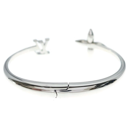 Louis Vuitton Signature Bracelet Open Bangle Strass Palladium Metal Silver — view 2
