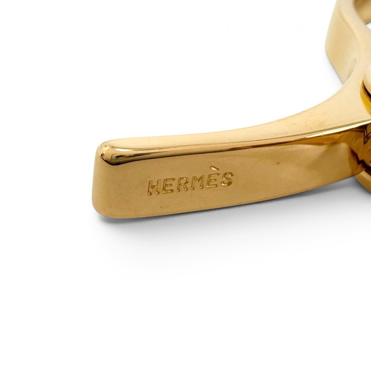 Hermes Filou H Logo Glove Holder Strap Gold Gloves — view 6