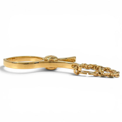 Hermes Filou H Logo Glove Holder Strap Gold Gloves — view 3