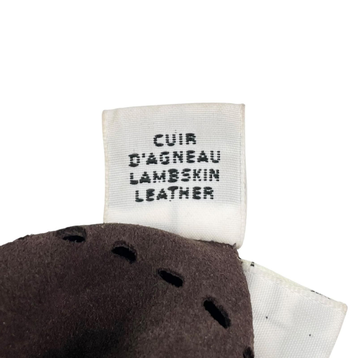 Hermes Lambskin Leather Perforated Gloves Dark Brown — view 7