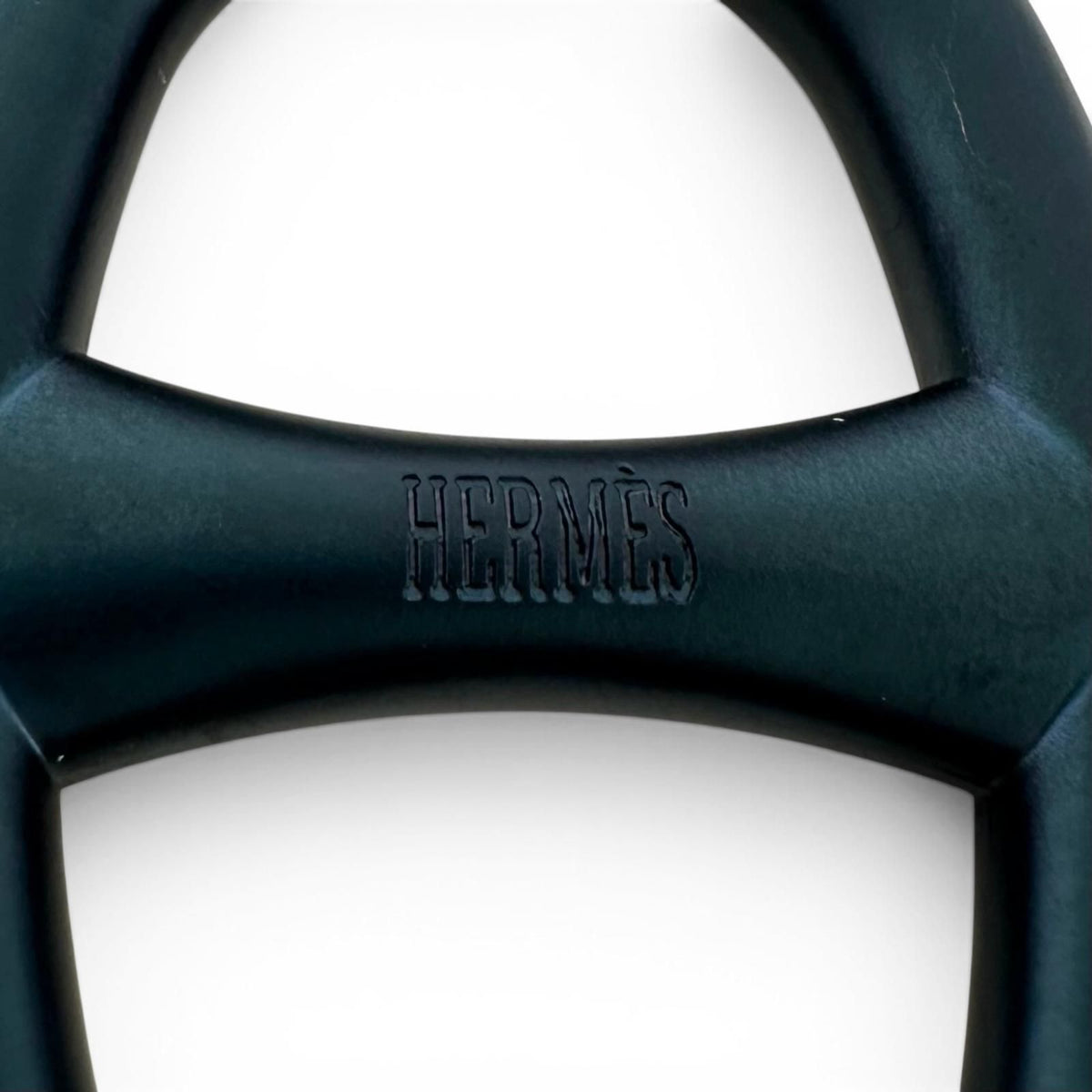Hermes Metal Chaine D'ancre Scarf Ring Navy — view 4