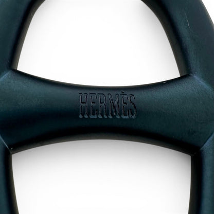Hermes Metal Chaine D'ancre Scarf Ring Navy — view 4