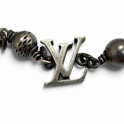 Louis Vuitton LV Pearl Monogram Flower Bracelet Gunmetal — view 4