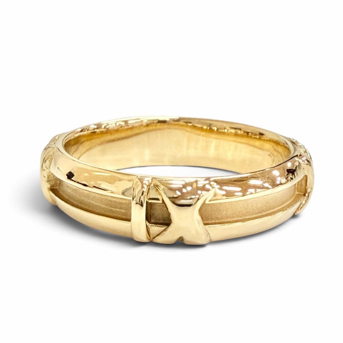 Tiffany & Co Atlas Numeric Ring 750 18k Yellow Gold — view 3