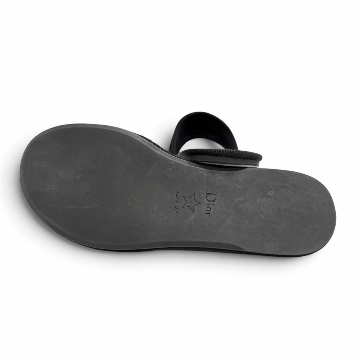 Dior Chez Moi Velvet Cannage Stitch Design Room Shoes Black — view 5