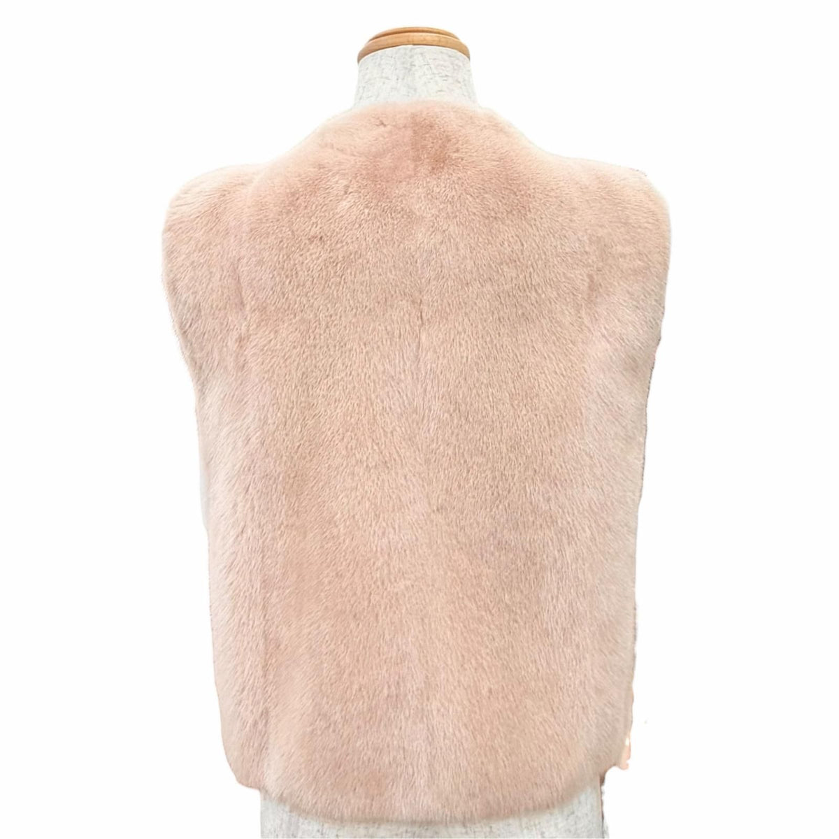 Brunello Cucinelli Mink Collarless Gilet Vest Pink IT 38 Garment Included — view 4