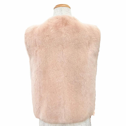 Brunello Cucinelli Mink Collarless Gilet Vest Pink IT 38 Garment Included — view 4