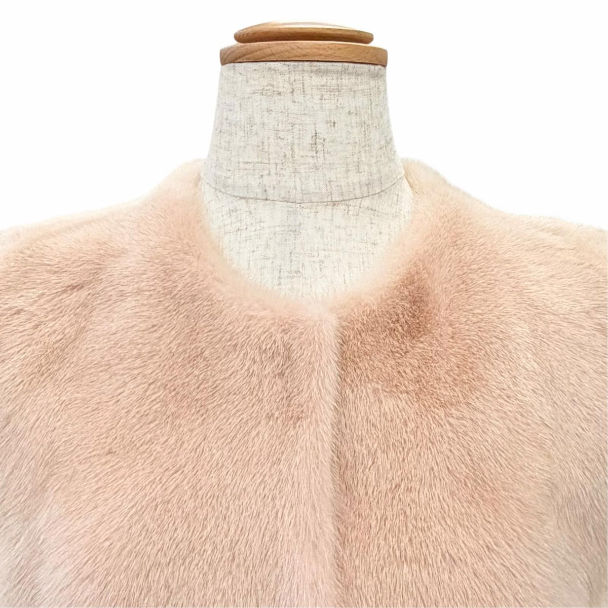 Brunello Cucinelli Mink Collarless Gilet Vest Pink IT 38 Garment Included — view 2