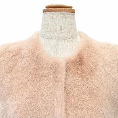 Brunello Cucinelli Mink Collarless Gilet Vest Pink IT 38 Garment Included — view 2