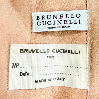 Brunello Cucinelli Mink Collarless Gilet Vest Pink IT 38 Garment Included — view 7