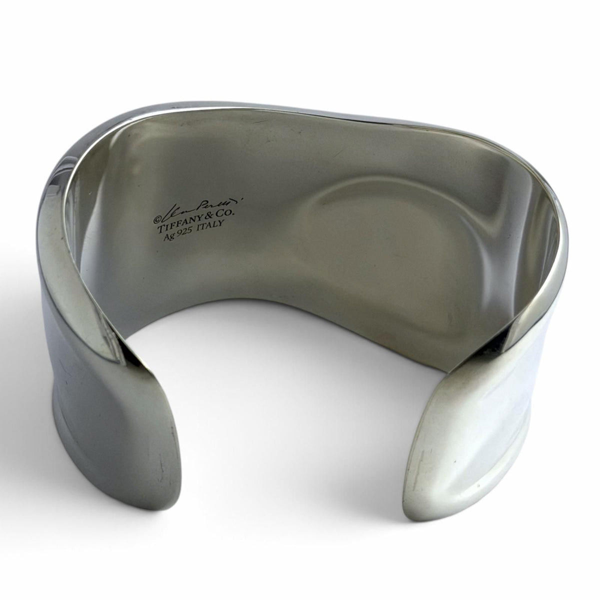 Tiffany & Co Bone Cuff Left Hand Bracelet Bangle Silver — view 4