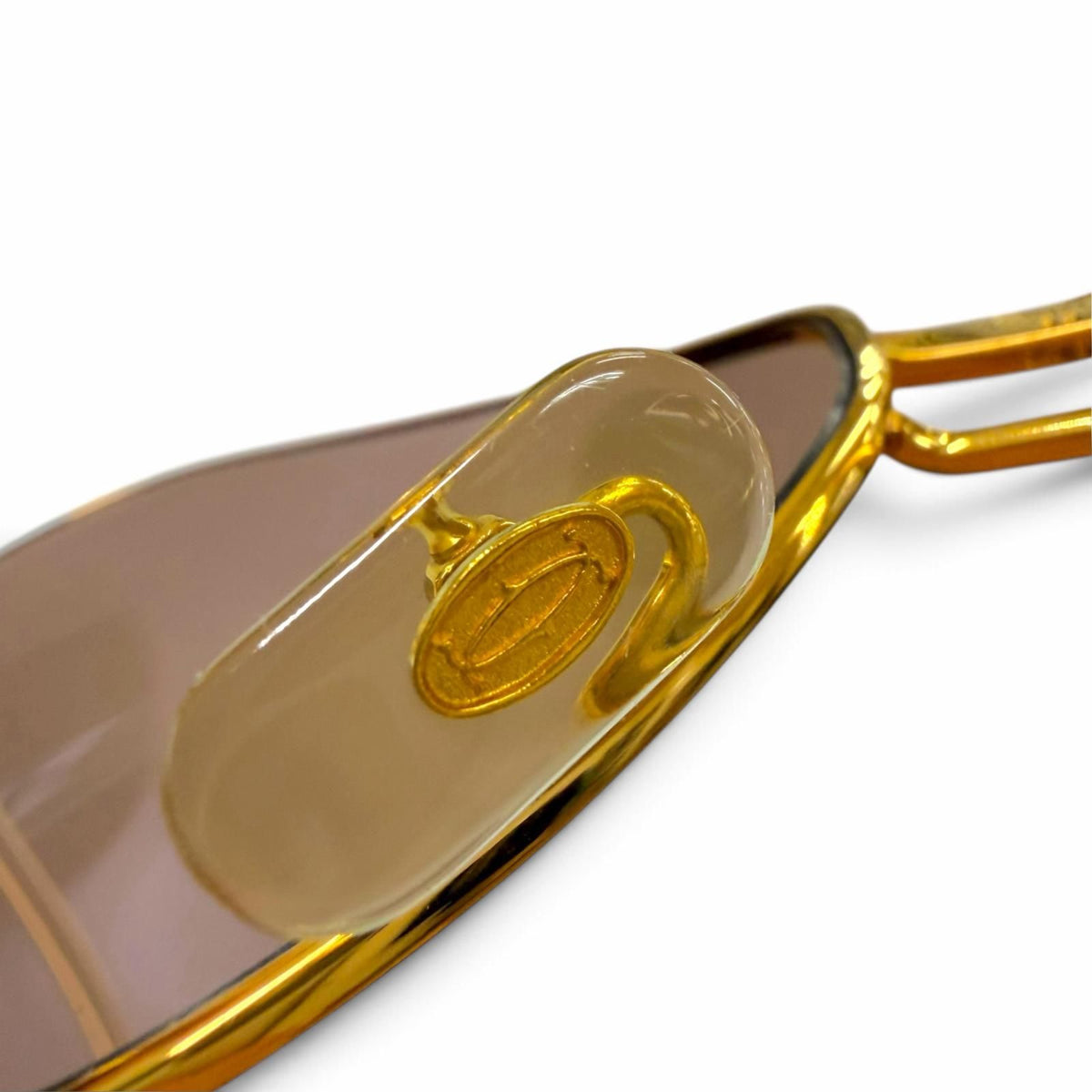 Cartier Trinity Two Bridge Logo Eyewear Sunglasses Gold Bordeaux Prescription — view 8
