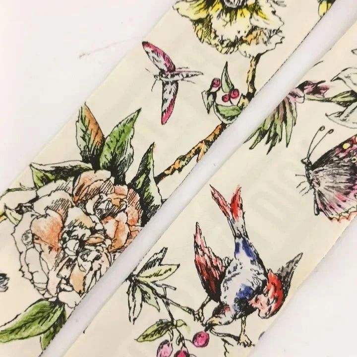Dior Jardin Botanique Mitzah Scarf Silk Floral All Over Print Logo Multicolor — view 6