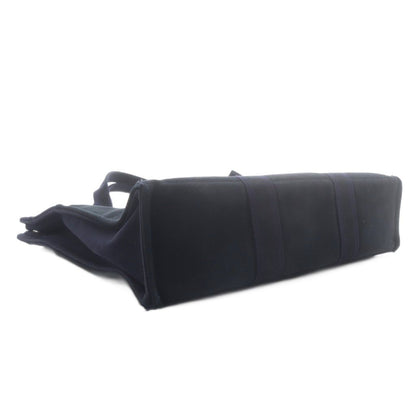 Hermes Fourre Tout Handbag Canvas Tote Navy Black — view 5