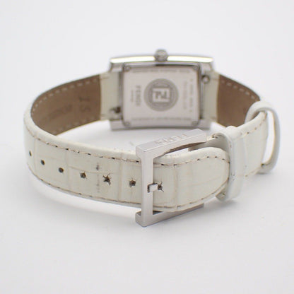 Fendi Classico Quartz Watch Diamond Shell Dial Leather Strap — view 3