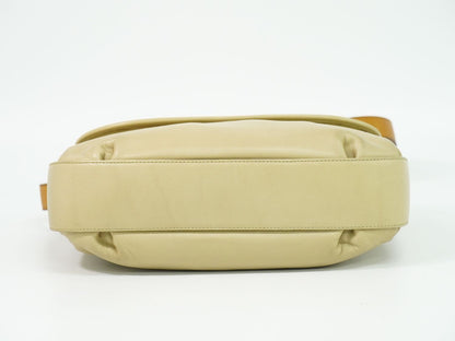 Celine Leather Shoulder Bag Pochette Beige — view 3