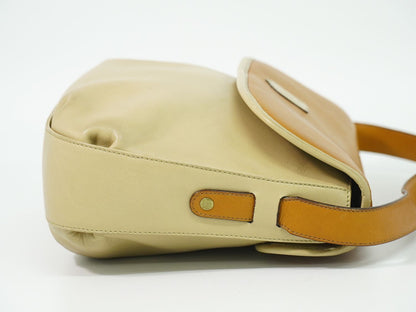 Celine Leather Shoulder Bag Pochette Beige — view 4