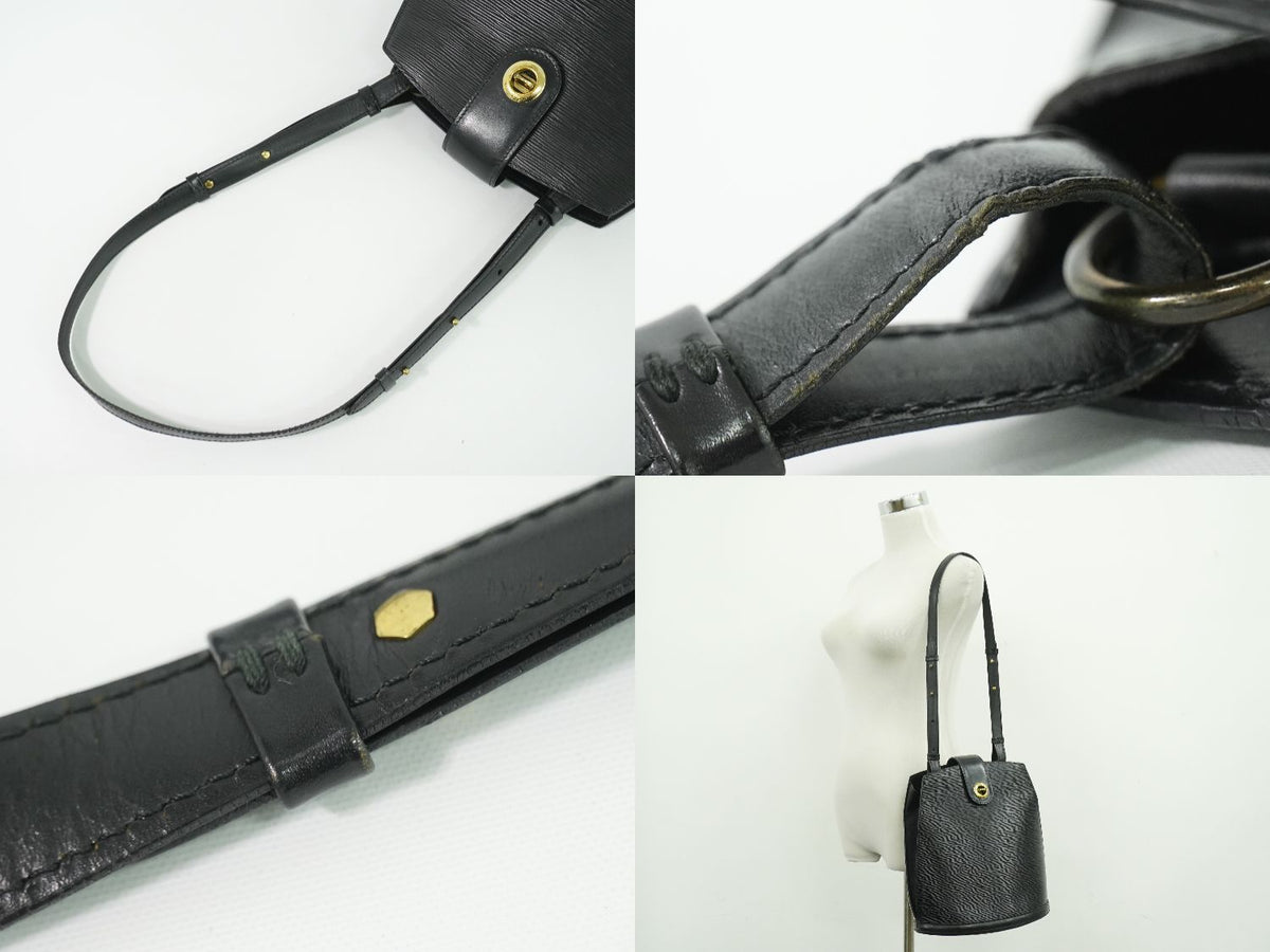 Louis Vuitton LV Cluny Epi Leather Shoulder Bag Noir Black — view 6
