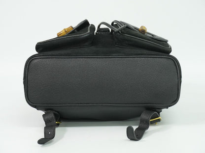 Gucci Bamboo Backpack Suede Leather Black — view 3
