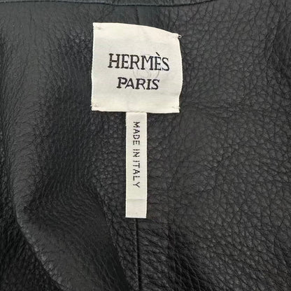 Hermes Short Lengthjacket Black Leather — view 4