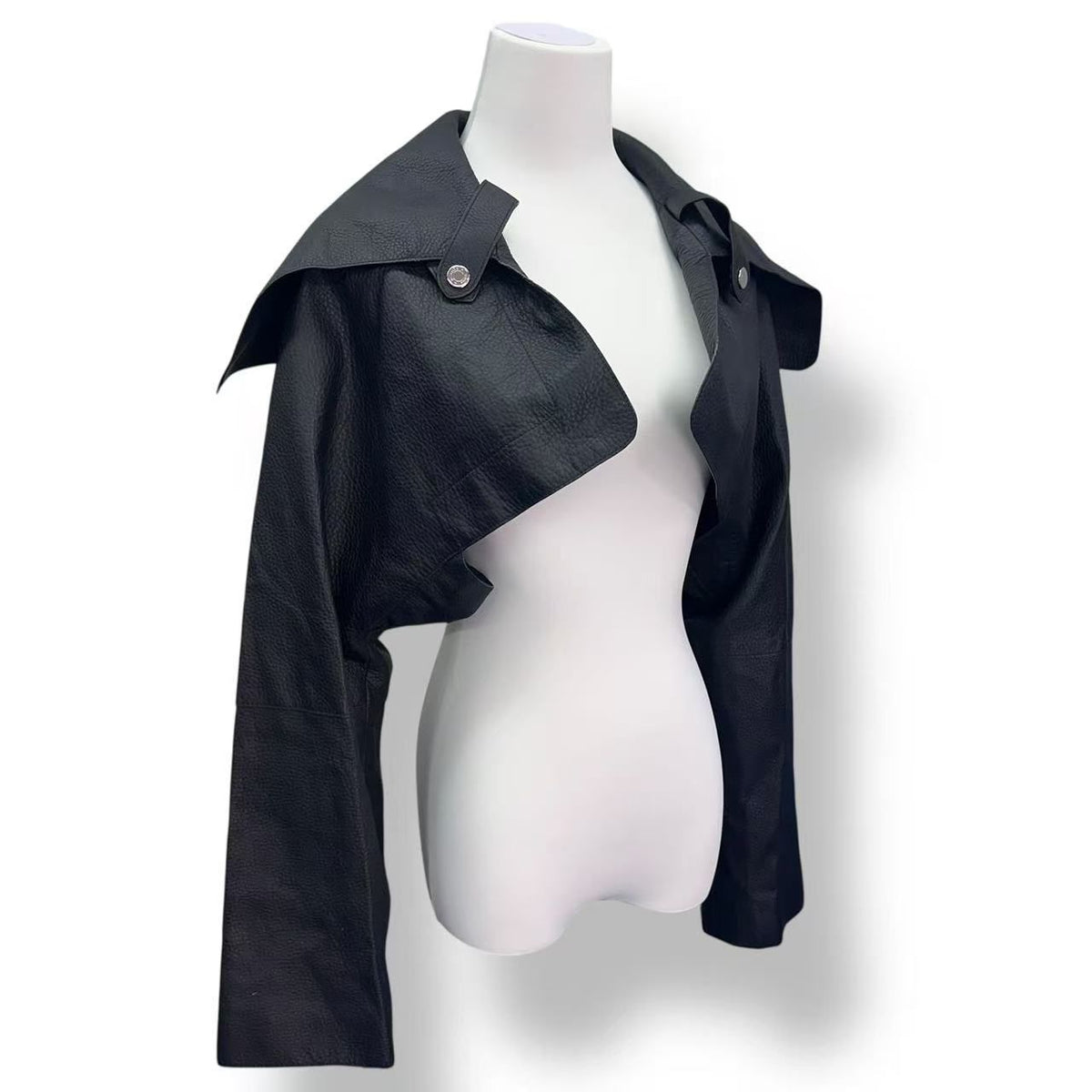 Hermes Short Lengthjacket Black Leather — view 2