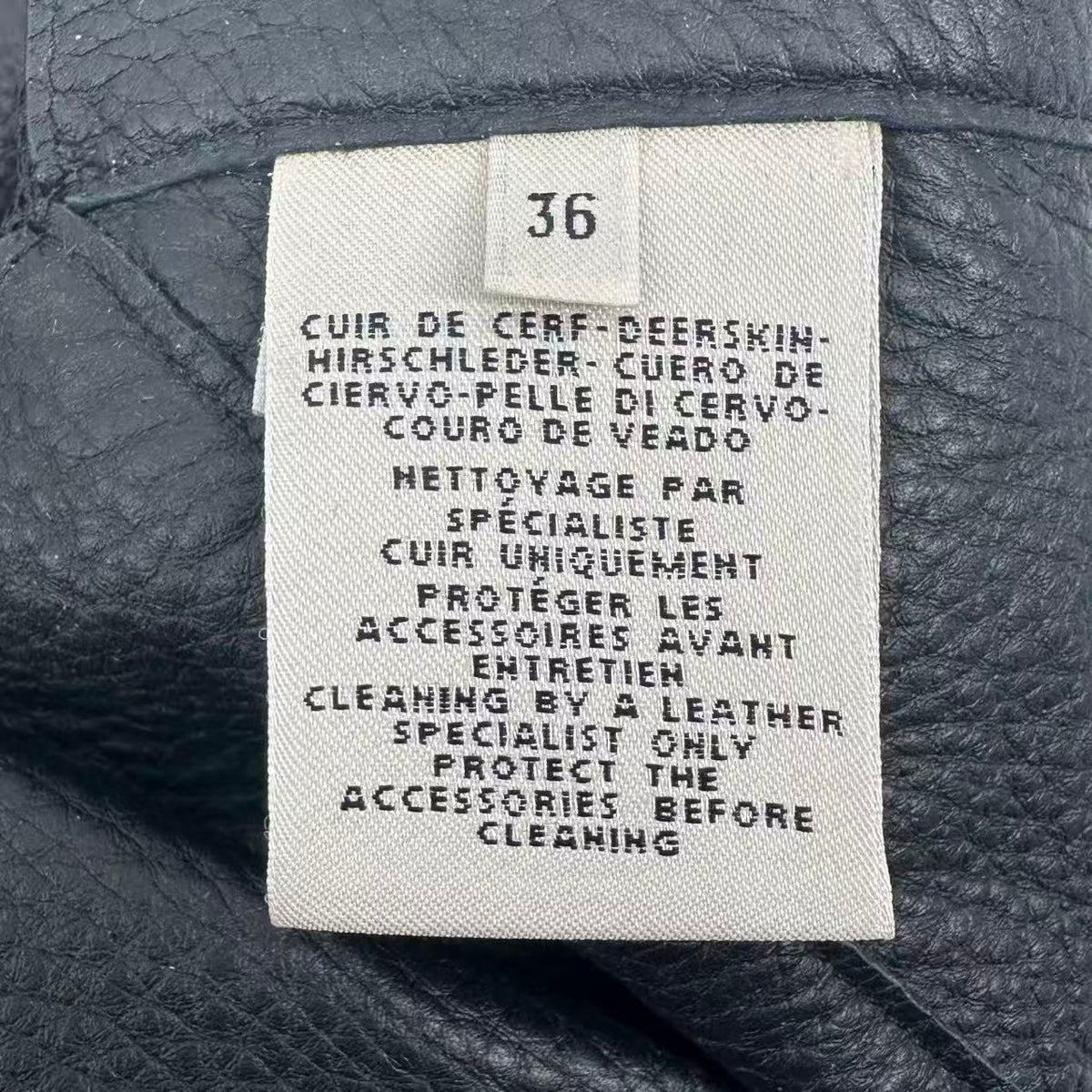 Hermes Short Lengthjacket Black Leather — view 5