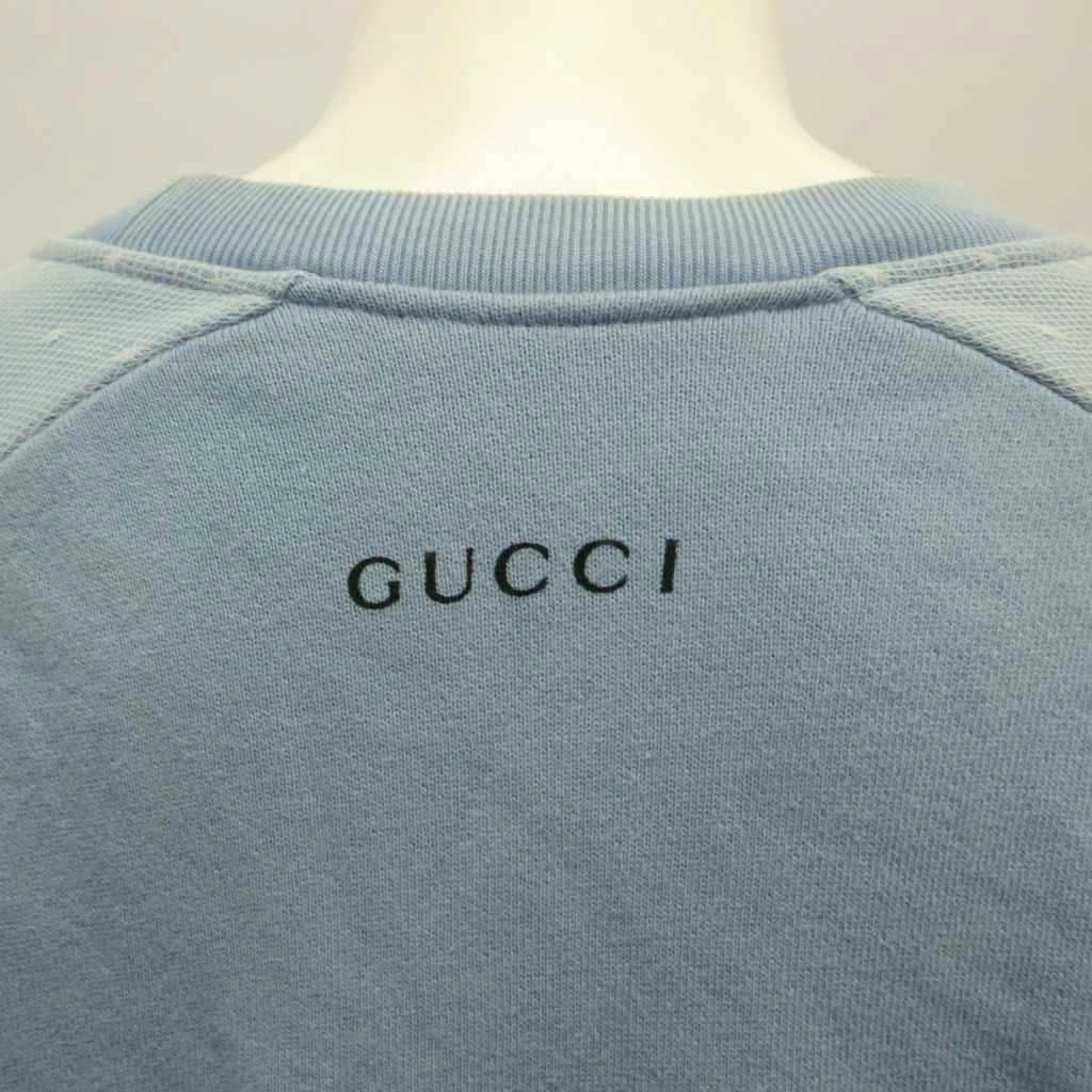 Gucci Cotton Lace Sweatshirt Top Design Oversize Blue White S — view 7