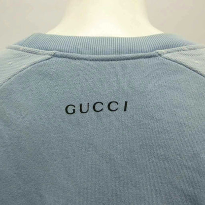 Gucci Cotton Lace Sweatshirt Top Design Oversize Blue White S — view 7