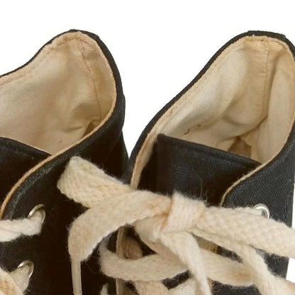 Chanel Vintage CC Logo Canvas High-Top Sneakers Black — view 4