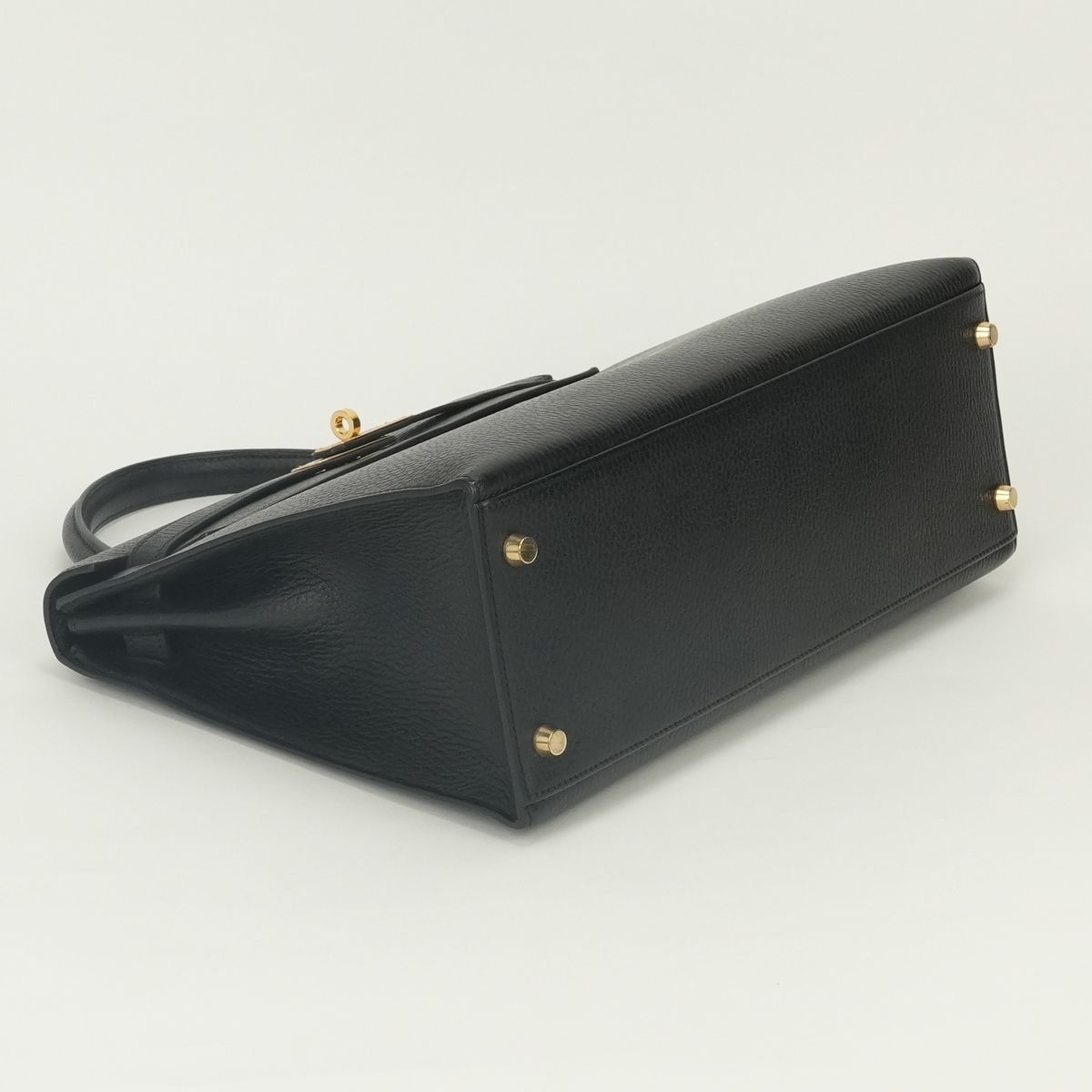 Hermes Kelly 32 Tote Bag Ardennes Noir Black Gold — view 6