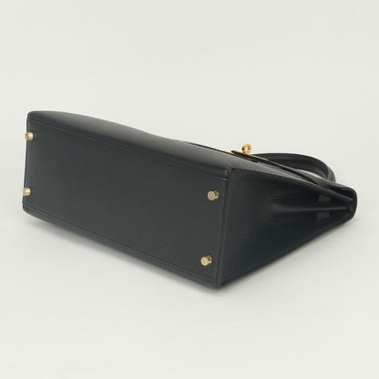Hermes Kelly 32 Tote Bag Ardennes Noir Black Gold — view 5