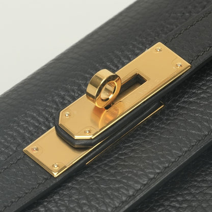 Hermes Kelly 32 Tote Bag Ardennes Noir Black Gold — view 7