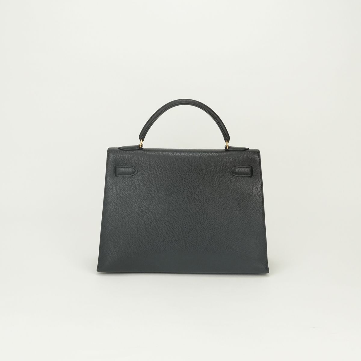 Hermes Kelly 32 Tote Bag Ardennes Noir Black Gold — view 3