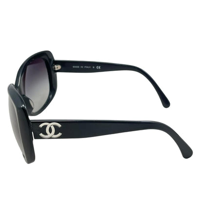 Chanel Sunglasses CC Logo Black Eyewear — view 5