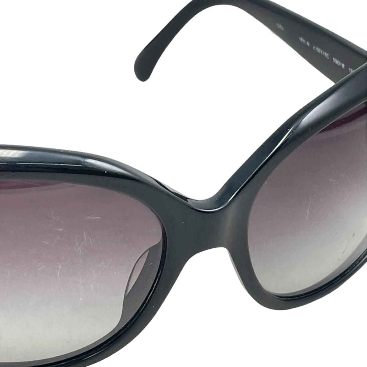Chanel Sunglasses CC Logo Black Eyewear — view 7