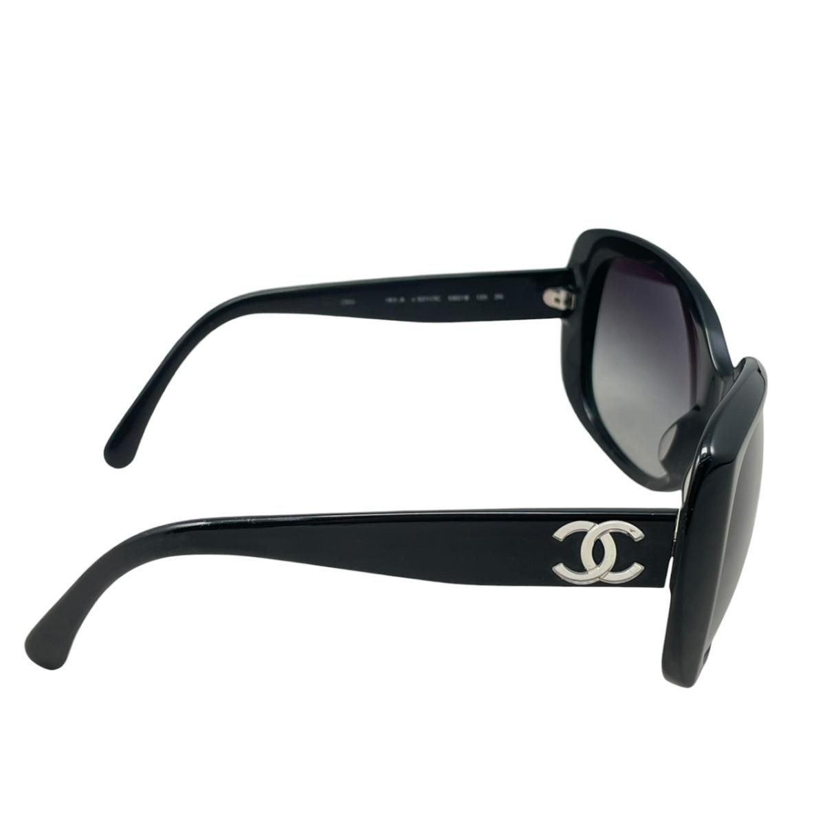 Chanel Sunglasses CC Logo Black Eyewear — view 6