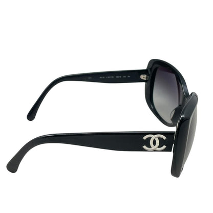 Chanel Sunglasses CC Logo Black Eyewear — view 6