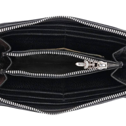 Chrome Hearts Rec Zip Round Zip Leather Wallet — view 3