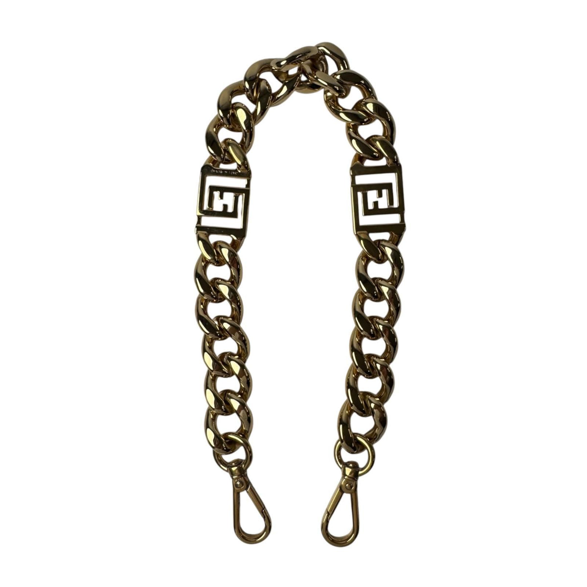 Fendi Metal Chain Gold Strap Necklace