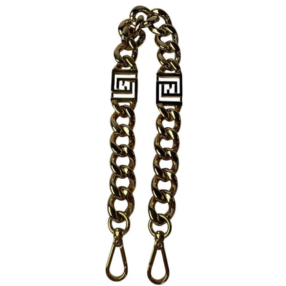 Fendi Metal Chain Gold Strap Necklace — view 2