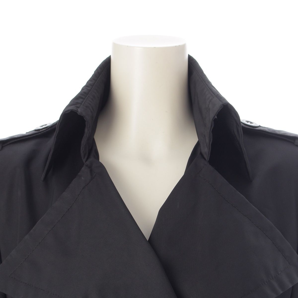 Gucci Tom Ford Era Logo Button Trench Coat Spring Black 42 — view 5