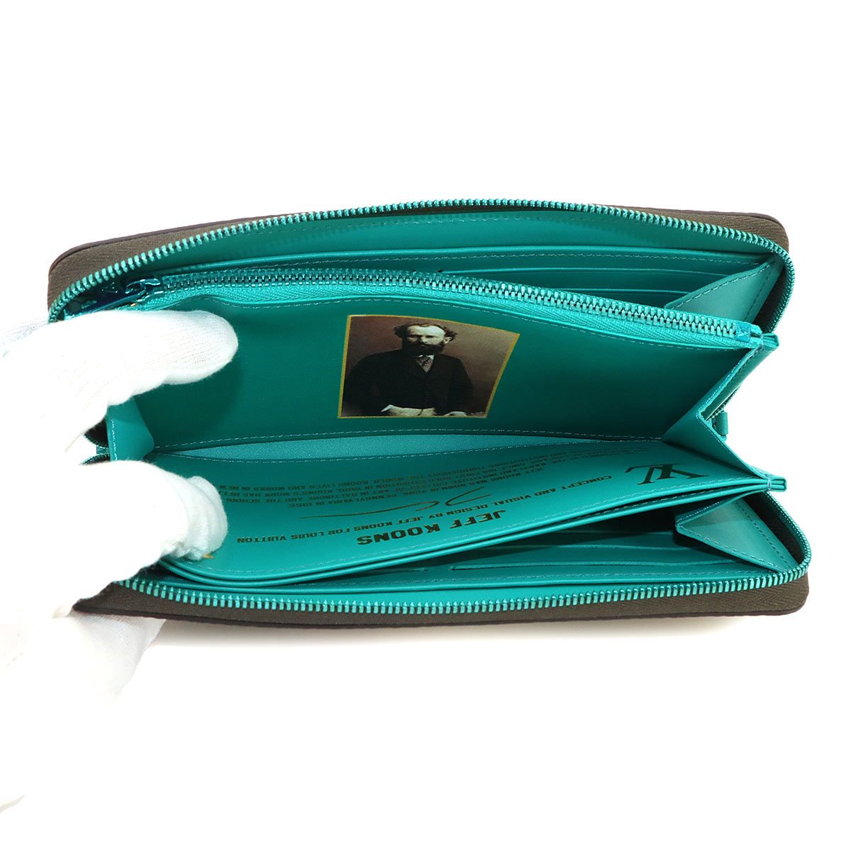 Louis Vuitton Masters Zippy Wallet Monogram Clemence Green — view 8