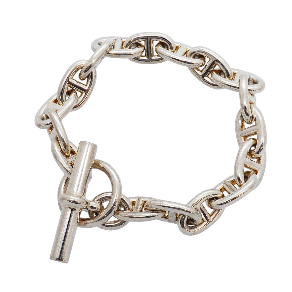 Hermes Bracelet Chaine D'ancre MM 17 Links 925 Sterling Silver