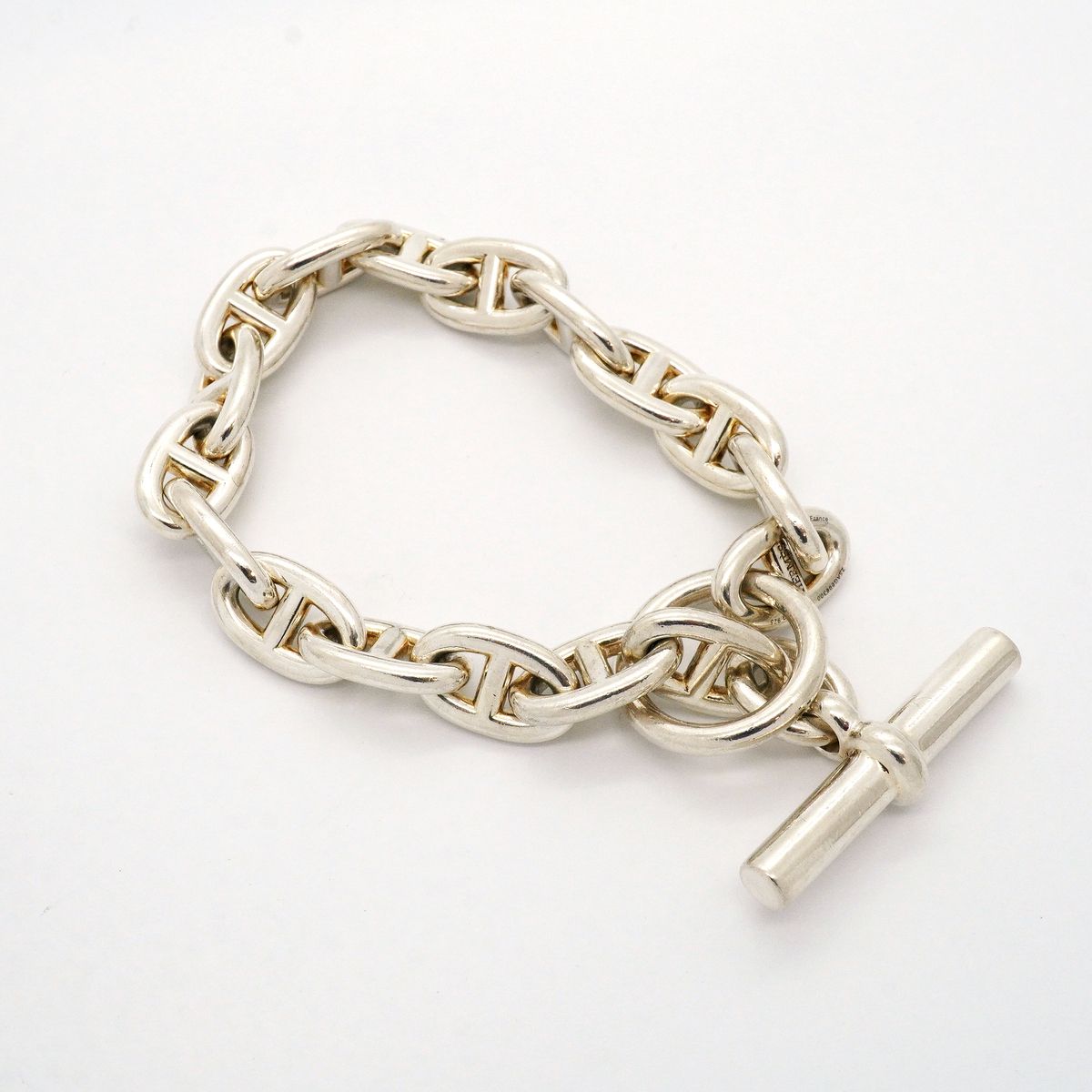 Hermes Bracelet Chaine D'ancre MM 17 Links 925 Sterling Silver — view 2