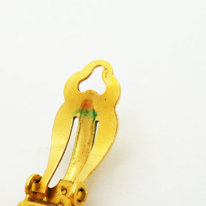 Chanel Earrings Vintage CC Logo Diamond Shape Gold Plated — view 6