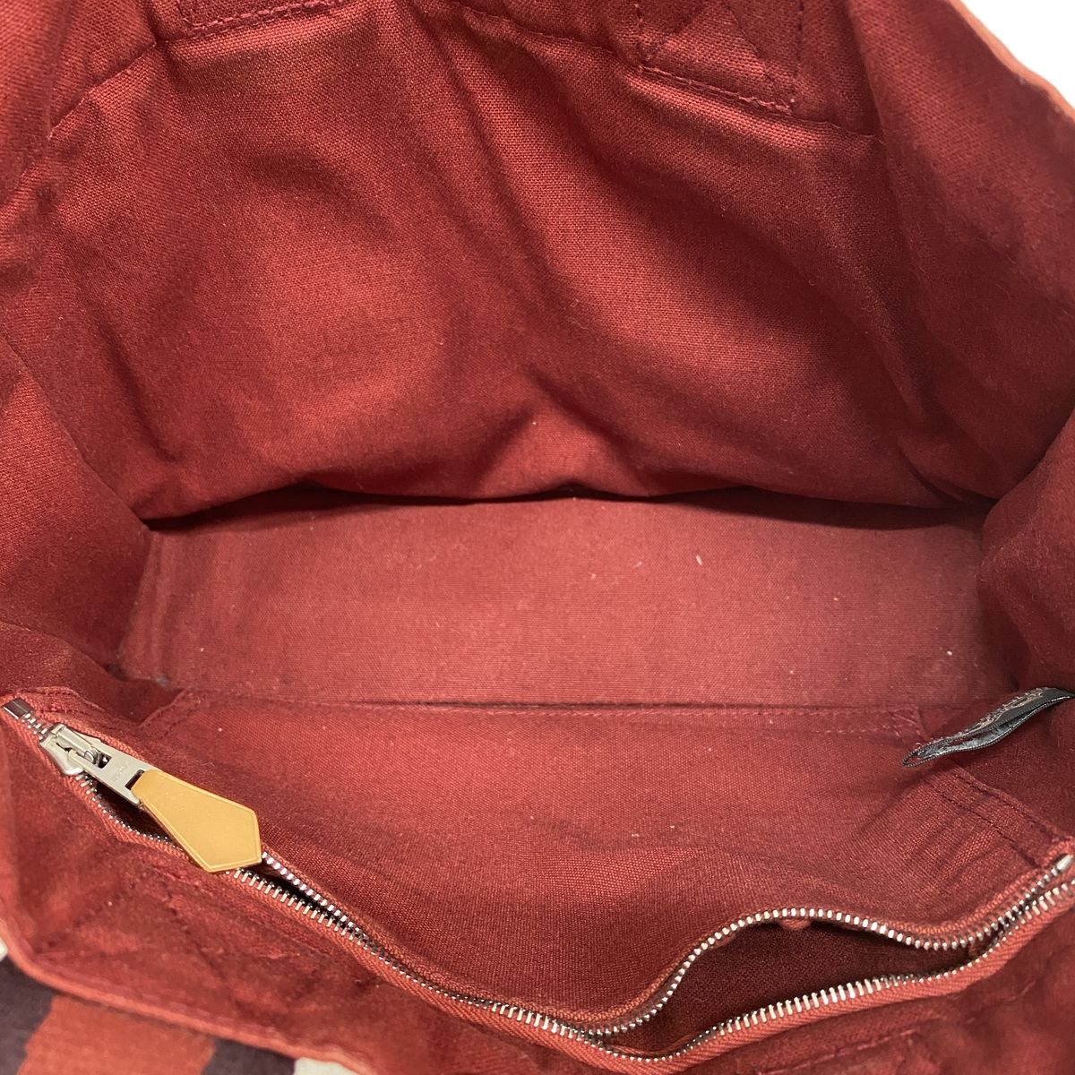 Hermes Handbag Fourre Tout PM Canvas Red Silver — view 4