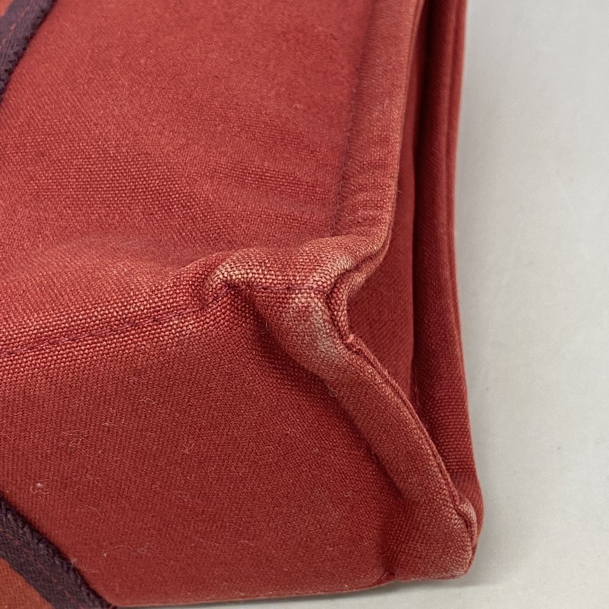 Hermes Handbag Fourre Tout PM Canvas Red Silver — view 6