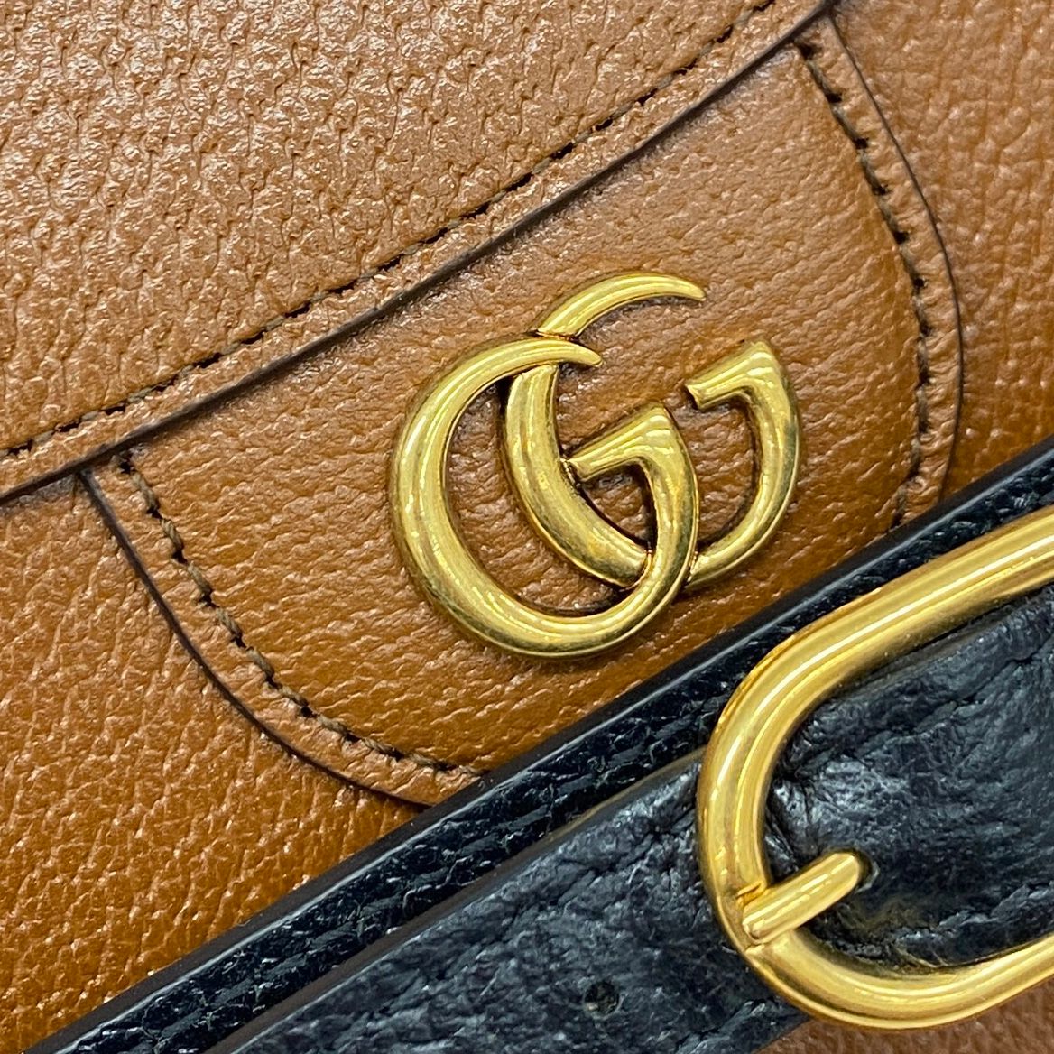 Gucci Tote Bag Diana Leather Brown Gold 2-Way — view 8